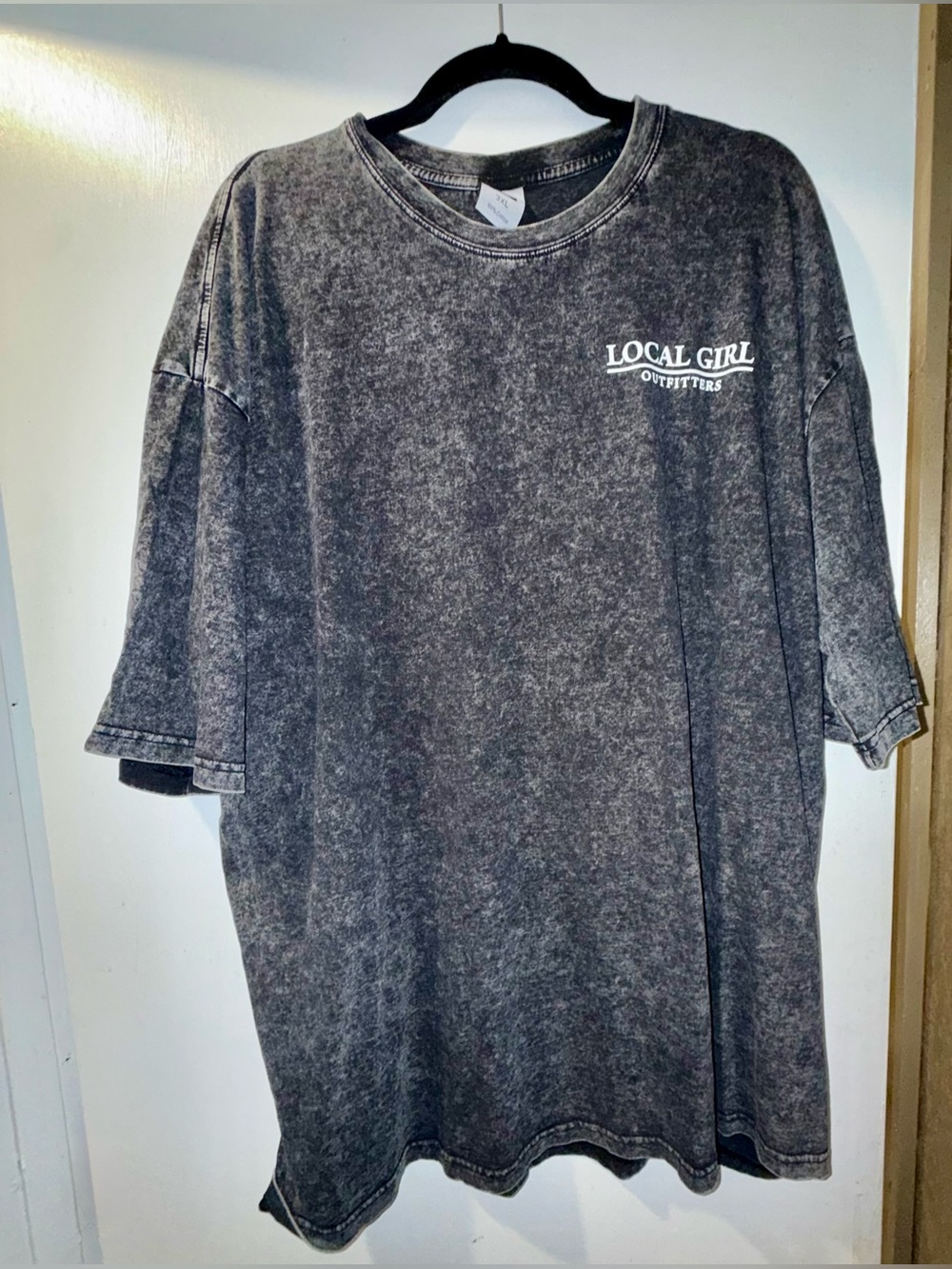 Local Girl Outfitters Acid Wash Camo Bow Graphic Oversized T-Shirt | Size: 3XL